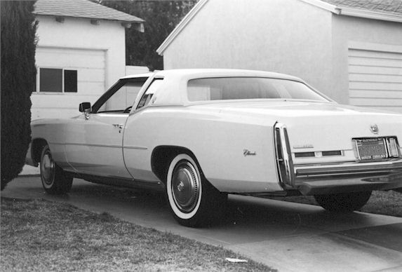 Mom 39s car was that white 1975 Cadillac Eldorado parked in the driveway